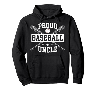 Proud Baseball Uncle Baseball Player Uncle Hoodie - Custom Art Print Unisex - T-Shirt, Sweatshirt, Hoodie