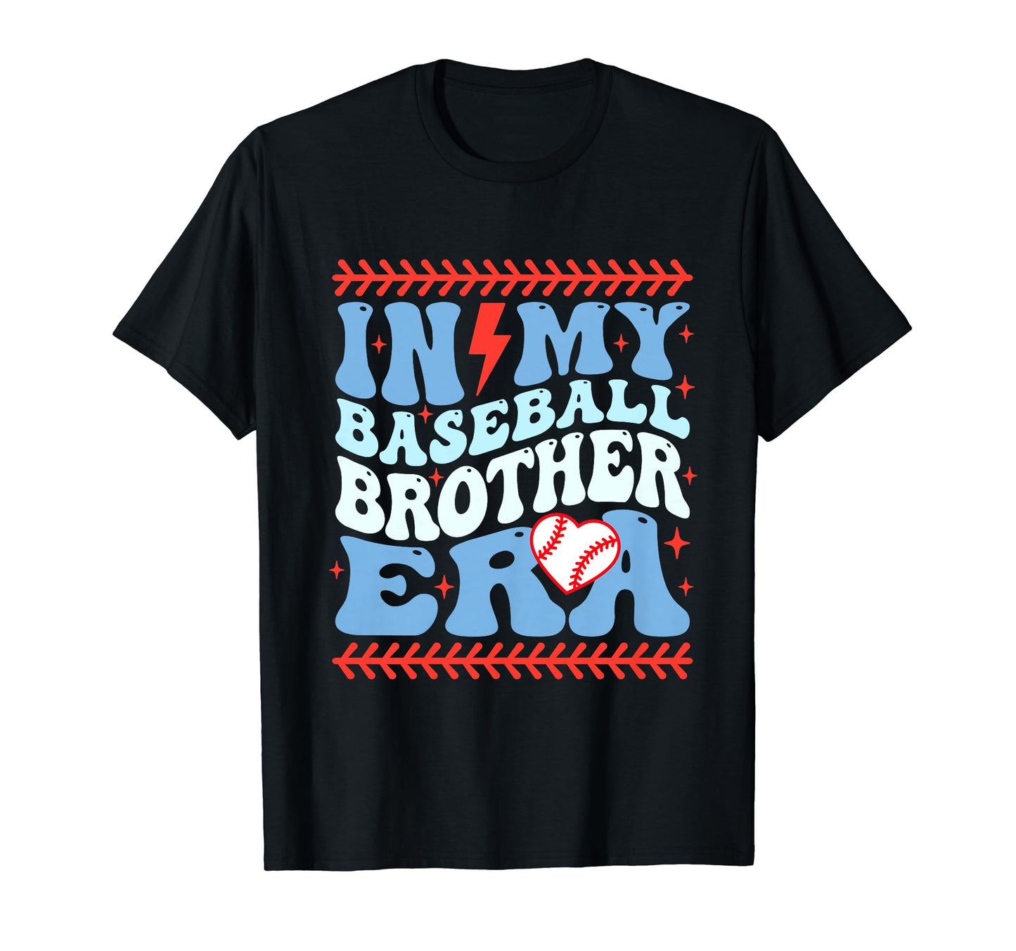 My Baseball Brother Era Groovy T-Shirt - Casual Everyday Wear for Adults - T-Shirt, Sweatshirt, Hoodie