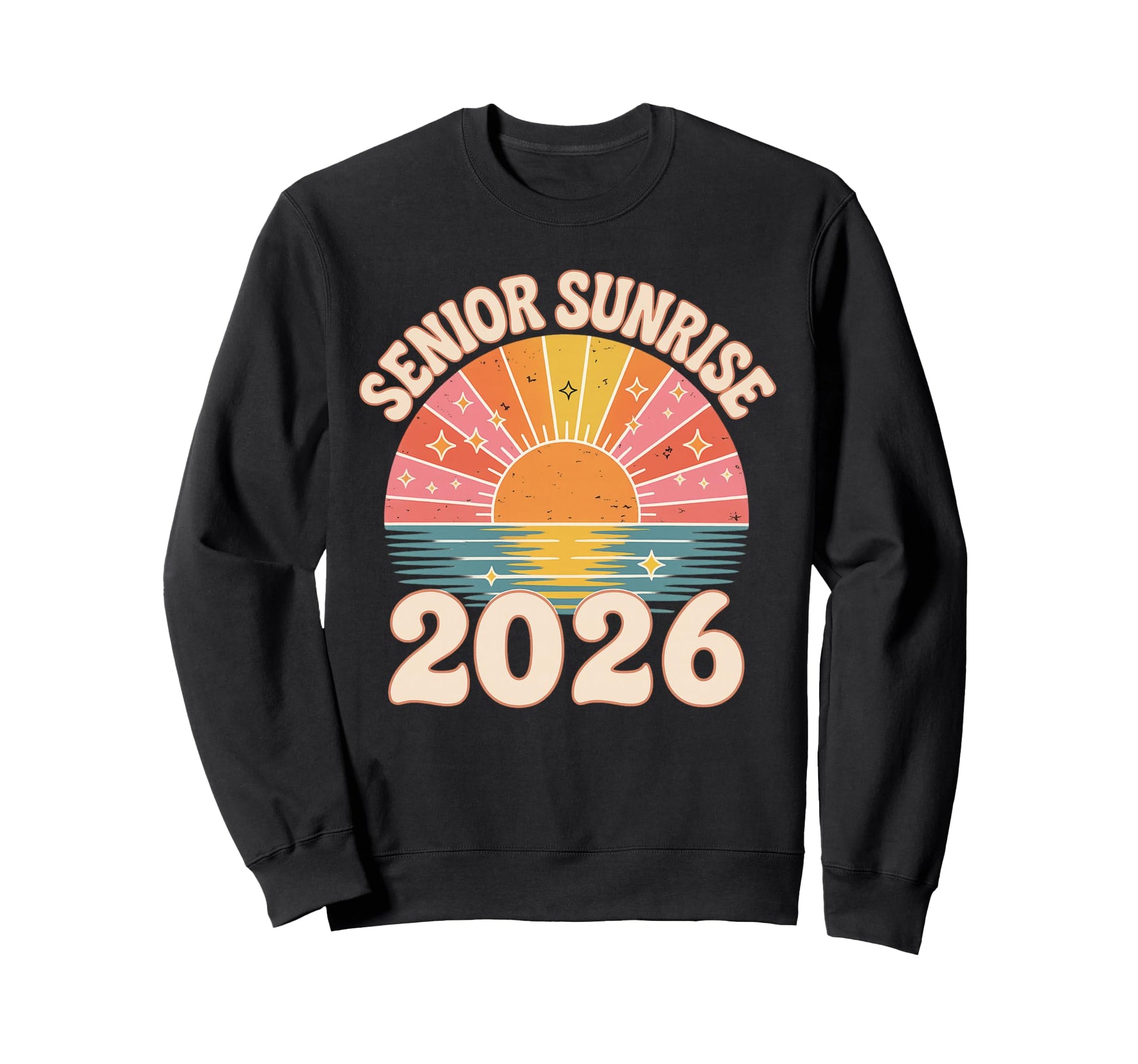 Senior Sunrise 2026 Boho Colorful Sweatshirt - Novelty Apparel for Adults - T-Shirt, Sweatshirt, Hoodie