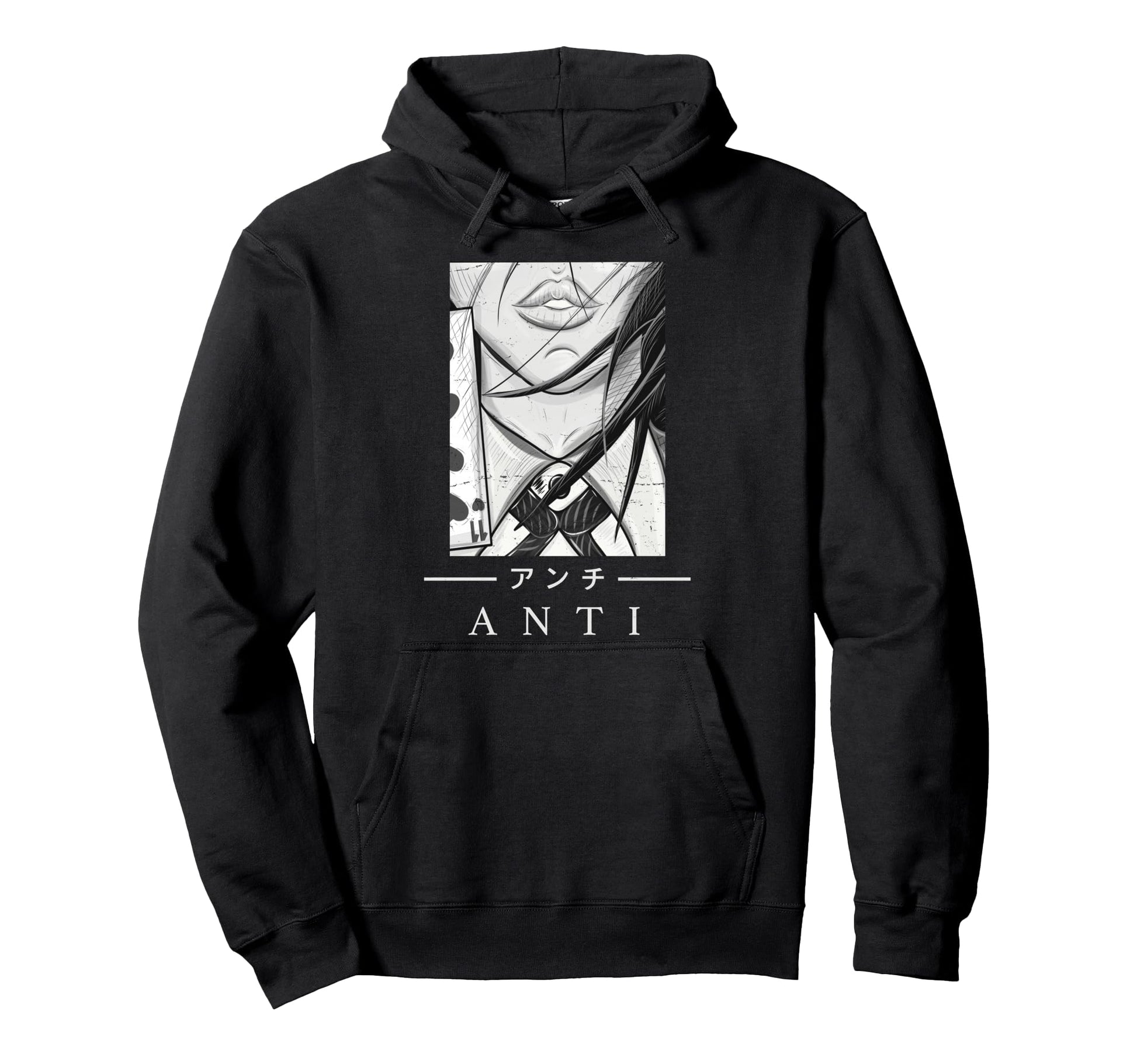 Anime Anti Japanese Art Aesthetic Hoodie - Streetwear Style Unisex - T-Shirt, Sweatshirt, Hoodie