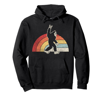 Bigfoot Silhouette Rainbow Hoodie - Trendy Graphic for Adults - T-Shirt, Sweatshirt, Hoodie