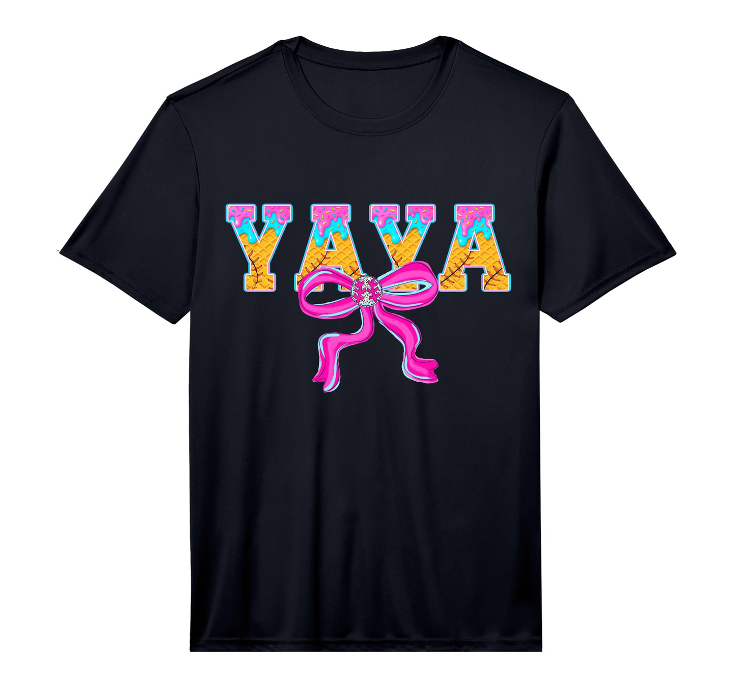 Baseball Yaya Ice Cream Drip Game T-Shirt - Fun Novelty Design for Adults - T-Shirt, Sweatshirt, Hoodie