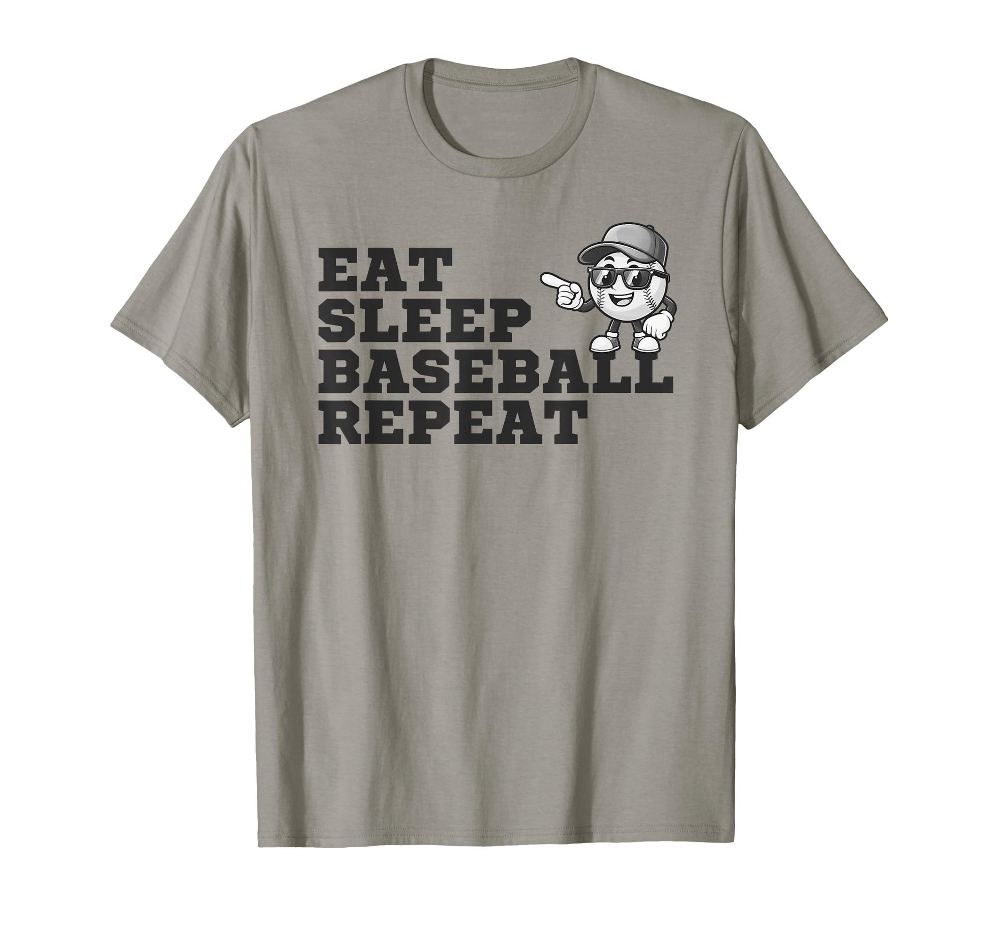 Eat Sleep Baseball Repeat Funny Parents T-Shirt - Trendy Graphic Unisex - T-Shirt, Sweatshirt, Hoodie