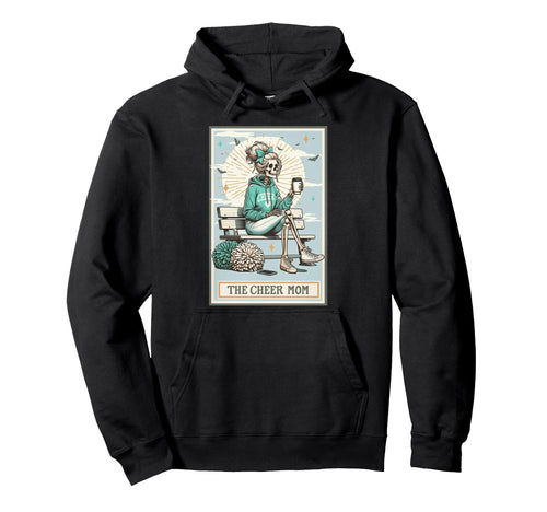 Cheer Mom Skeleton Tarot Card Cheerleader Hoodie - Custom Art Print Unisex - T-Shirt, Sweatshirt, Hoodie