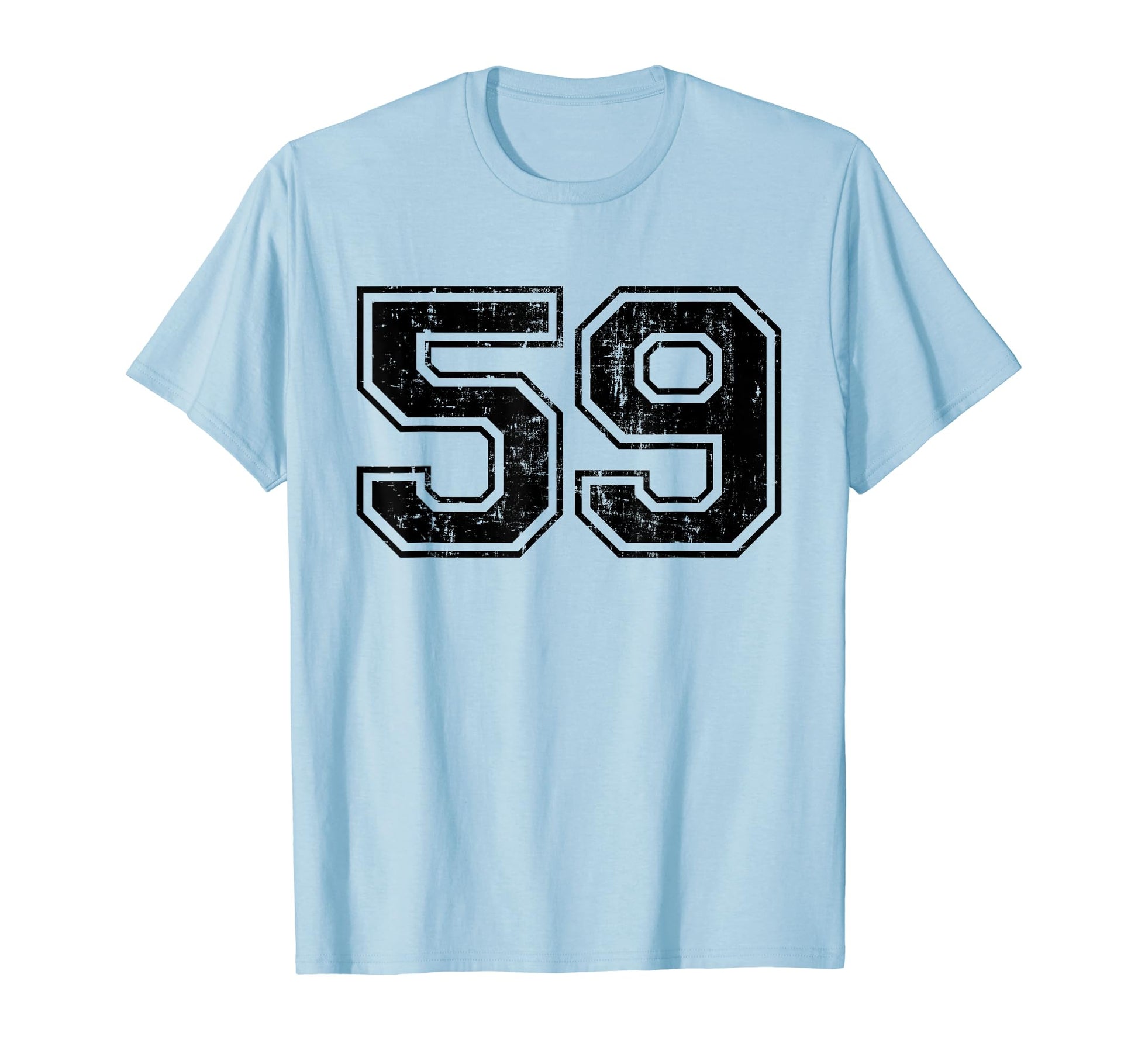 Number 59 Varsity Distressed Sport Team T-Shirt - Aesthetic Graphic Unisex - T-Shirt, Sweatshirt, Hoodie