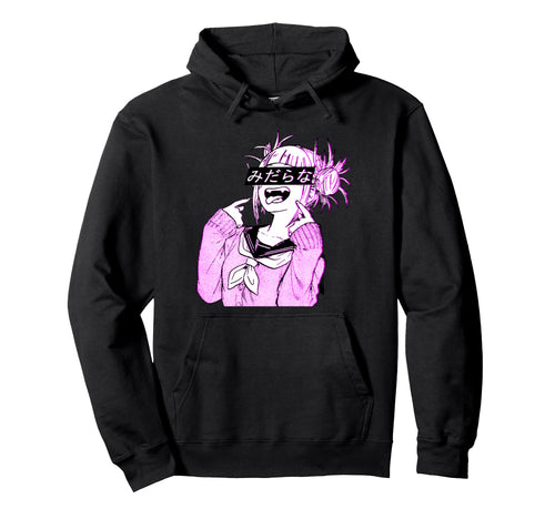 Waifu Anime Neko Vaporwave Glitch Hoodie - Fun Novelty Design for Adults - T-Shirt, Sweatshirt, Hoodie