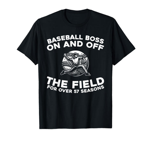 57 Years Old Baseball Baseballer T-Shirt - Unique Graphic for Adults - T-Shirt, Sweatshirt, Hoodie