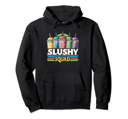 Slushy Squad Rainbow Line Up Hoodie - Minimalist Print Men Women - T-Shirt, Sweatshirt, Hoodie