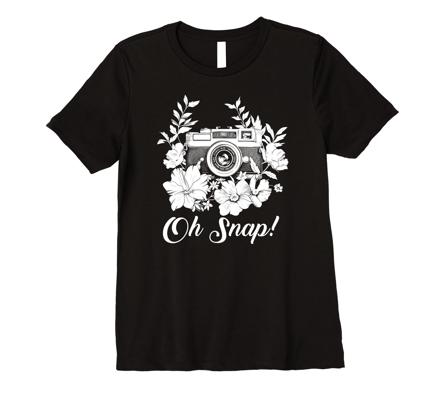Womens Photographer Oh Snap Funny Camera T-Shirt - Custom Art Print Unisex - T-Shirt, Sweatshirt, Hoodie