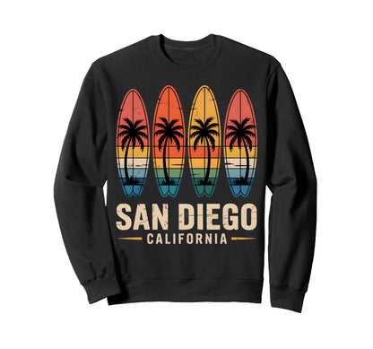 San Diego California Rainbow Sweatshirt - Casual Everyday Wear Unisex - T-Shirt, Sweatshirt, Hoodie