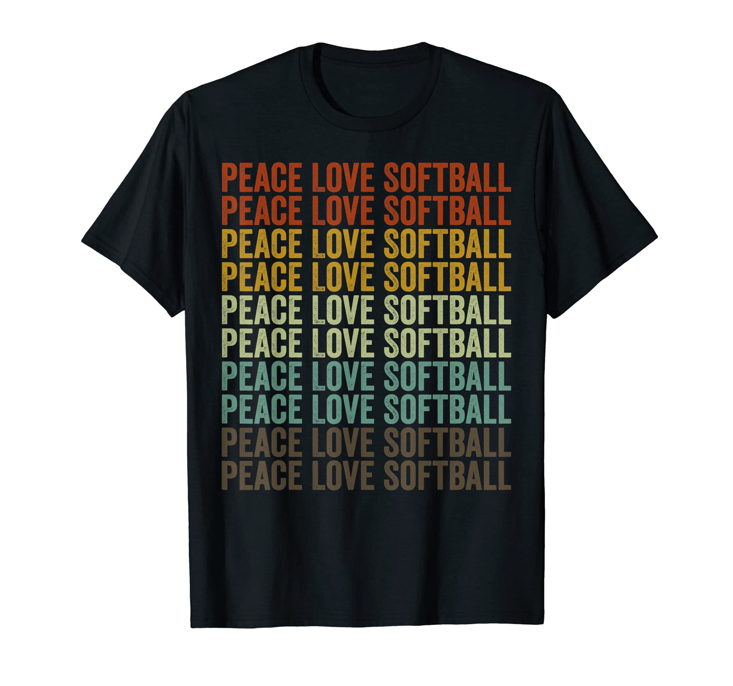 Peace Love Softball Softball Peace Love T-Shirt - Graphic Print for Adults - T-Shirt, Sweatshirt, Hoodie