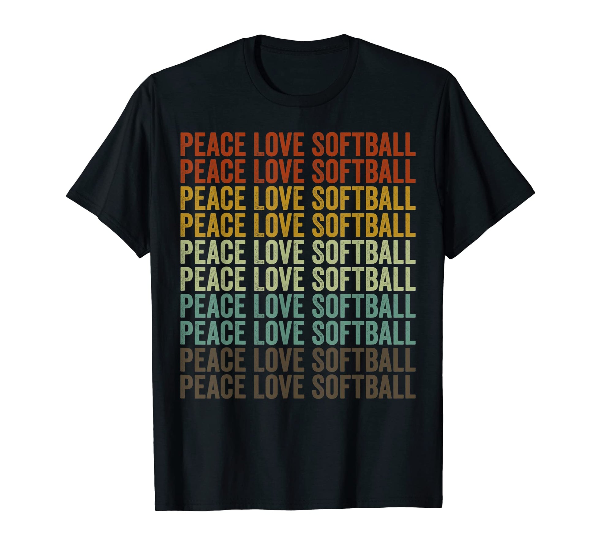 Peace Love Softball Softball Peace Love T-Shirt - Graphic Print for Adults - T-Shirt, Sweatshirt, Hoodie