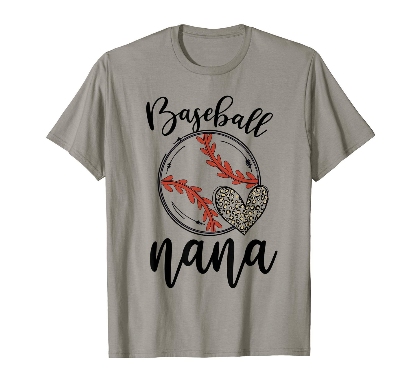 Baseball Nana Leopard Funny Baseball T-Shirt - Unique Graphic Unisex - T-Shirt, Sweatshirt, Hoodie
