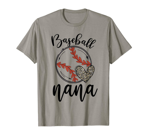 Baseball Nana Leopard Funny Baseball T-Shirt - Unique Graphic Unisex - T-Shirt, Sweatshirt, Hoodie