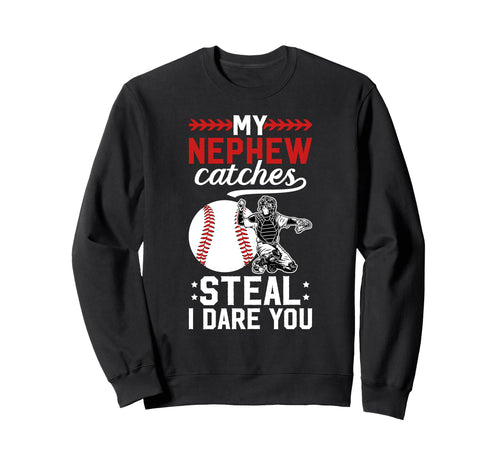 Funny Baseball Catcher Aunt Sweatshirt - Casual Everyday Wear Unisex - T-Shirt, Sweatshirt, Hoodie