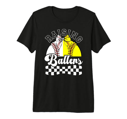 Raising Ballers Proud Baseball T-Shirt - Fun Novelty Design Men Women - T-Shirt, Sweatshirt, Hoodie