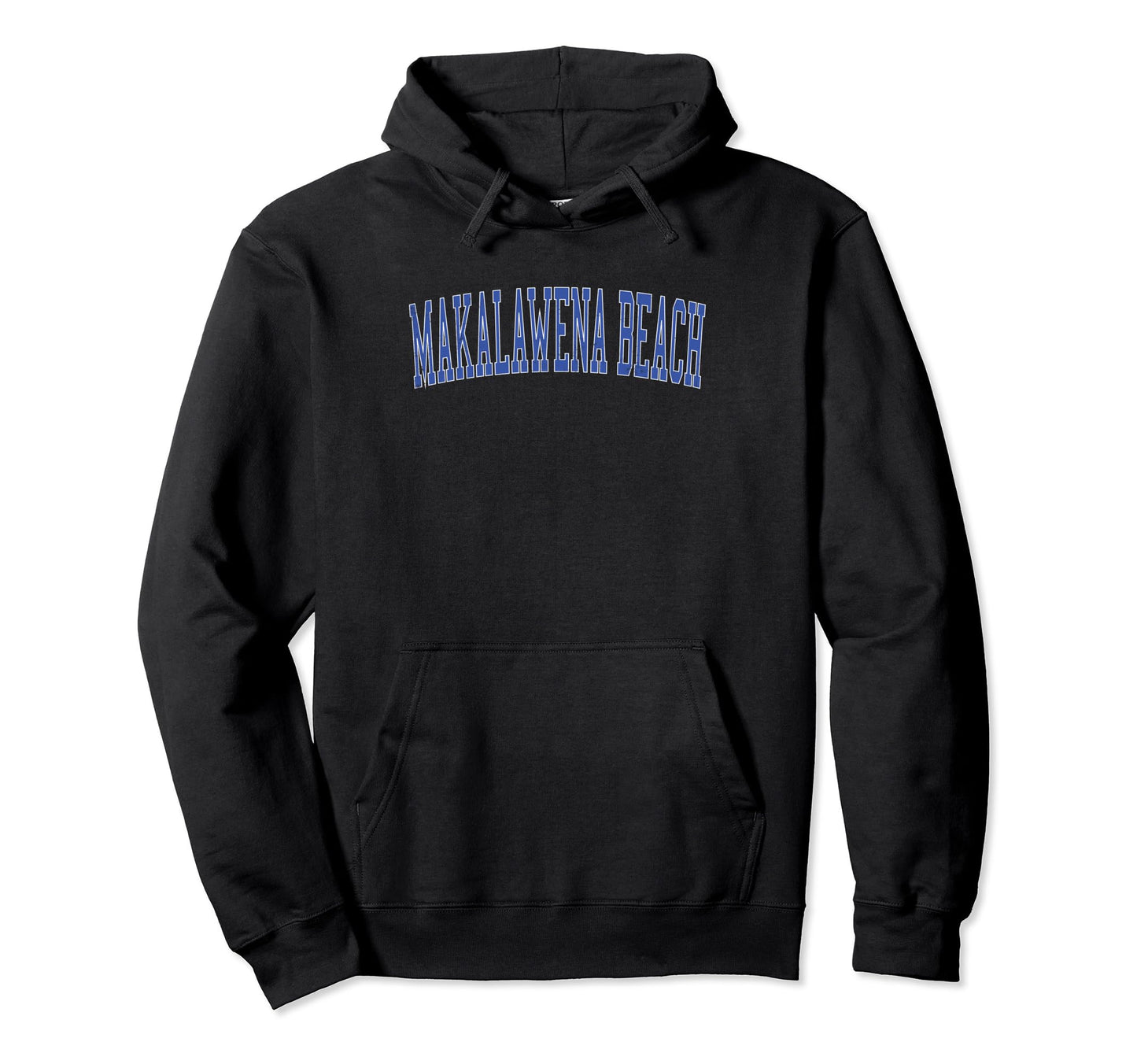 Makalawena Beach Distressed Blue Varsity Hoodie - Graphic Print Unisex - T-Shirt, Sweatshirt, Hoodie