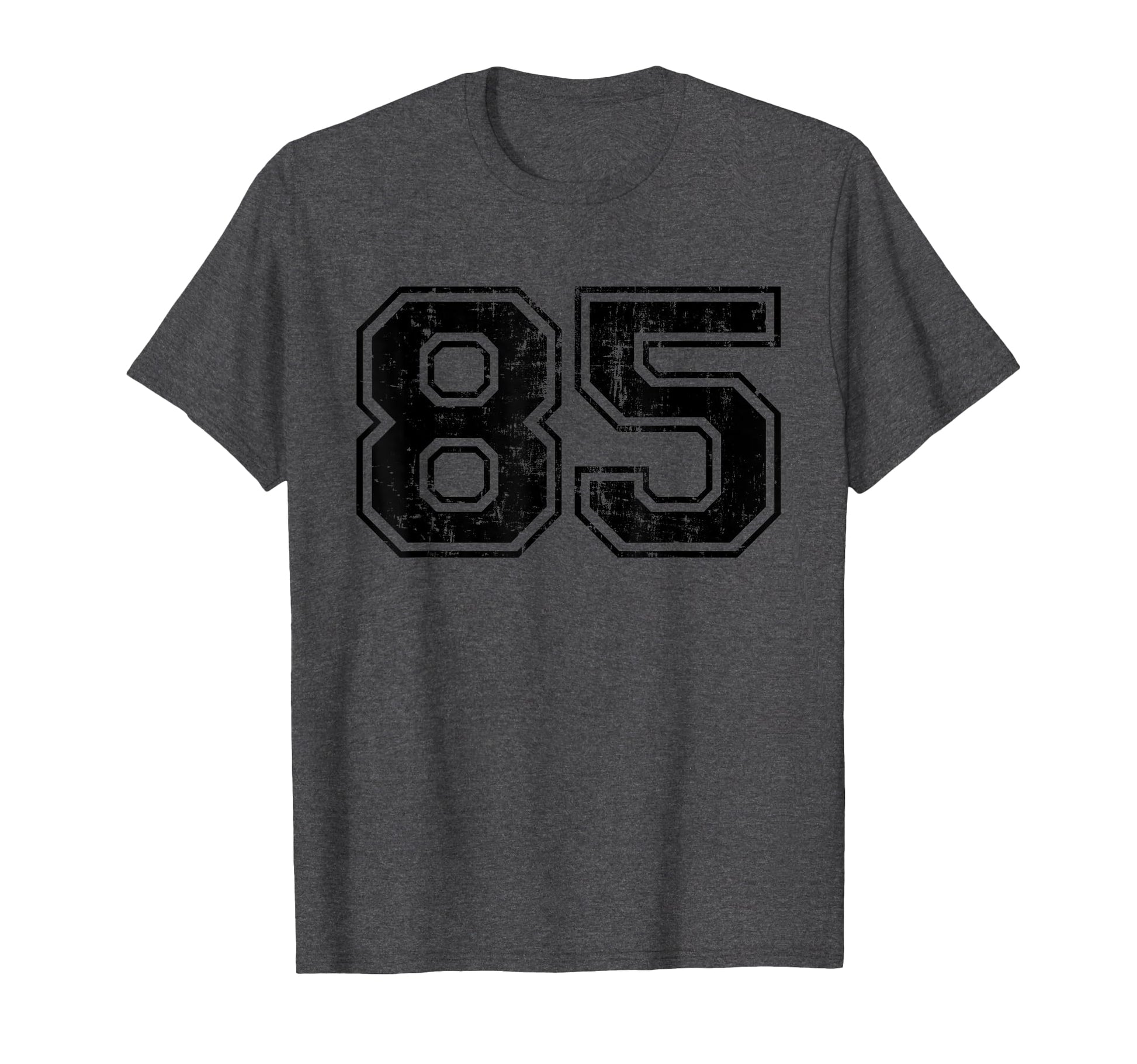 Number 85 Varsity Distressed Sport T-Shirt - Minimalist Print for Adults - T-Shirt, Sweatshirt, Hoodie