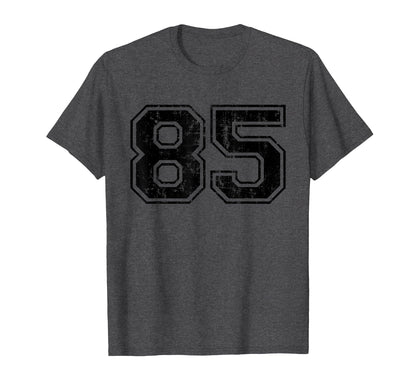 Number 85 Varsity Distressed Sport T-Shirt - Minimalist Print for Adults - T-Shirt, Sweatshirt, Hoodie