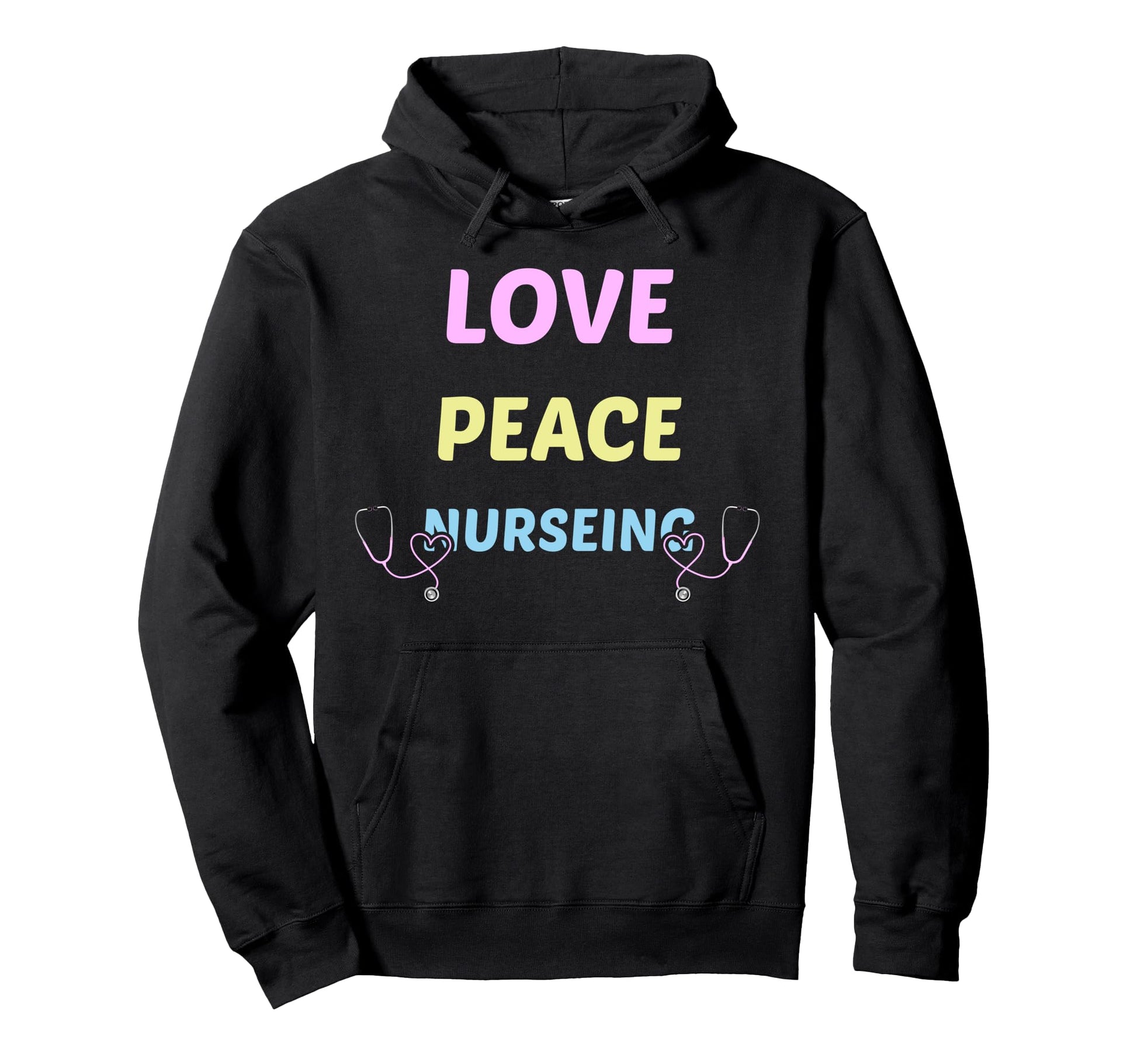 Love Peace Nursing Rn Lpn Gift Healthcare T-Shirt - Graphic Print Men Women - T-Shirt, Sweatshirt, Hoodie