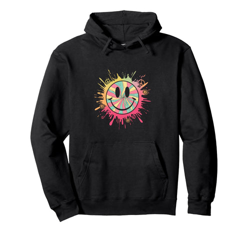 Peace Smile Hippie Groovy Festival Hoodie - Fun Novelty Design Men Women - T-Shirt, Sweatshirt, Hoodie