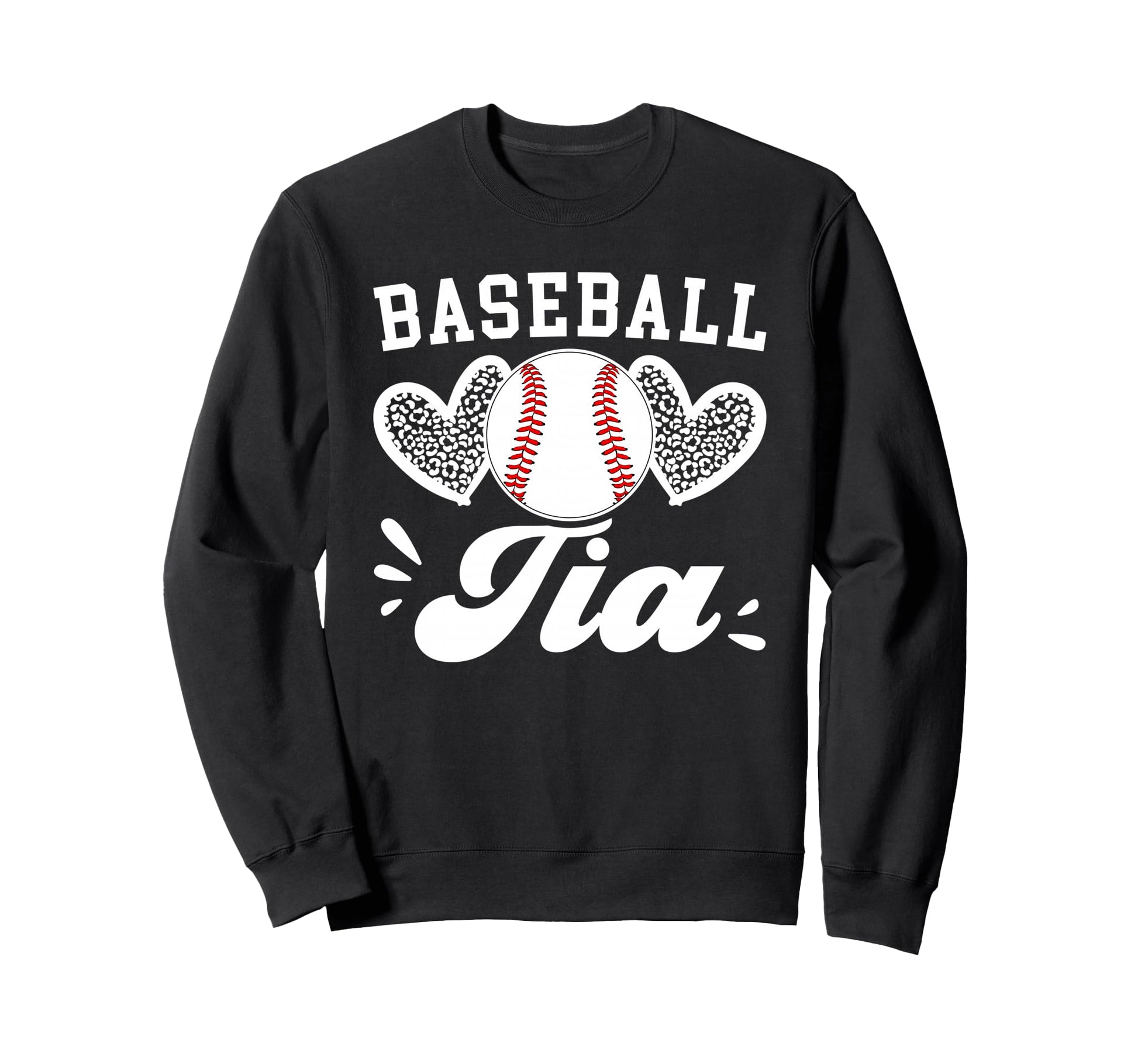 Baseball Tia Hearts Aunt Tia Sweatshirt - Custom Art Print Men Women - T-Shirt, Sweatshirt, Hoodie