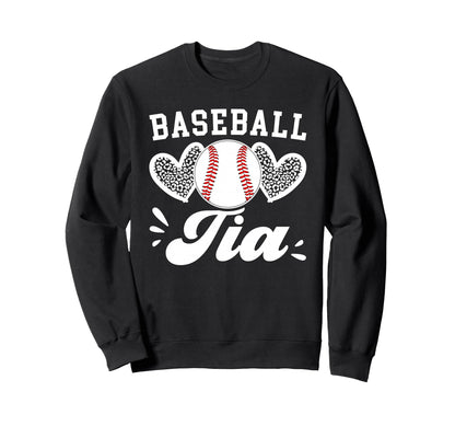 Baseball Tia Hearts Aunt Tia Sweatshirt - Custom Art Print Men Women - T-Shirt, Sweatshirt, Hoodie