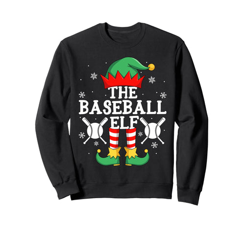 Baseball Elf Family Sports Player Sweatshirt - Trendy Graphic Men Women - T-Shirt, Sweatshirt, Hoodie