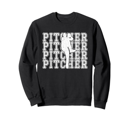 Baseball Pitcher Player Team Sport Sweatshirt - Graphic Print Men Women - T-Shirt, Sweatshirt, Hoodie