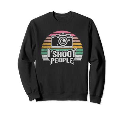 Funny Photographer Camera I Shoot Sweatshirt - Streetwear Style for Adults - T-Shirt, Sweatshirt, Hoodie