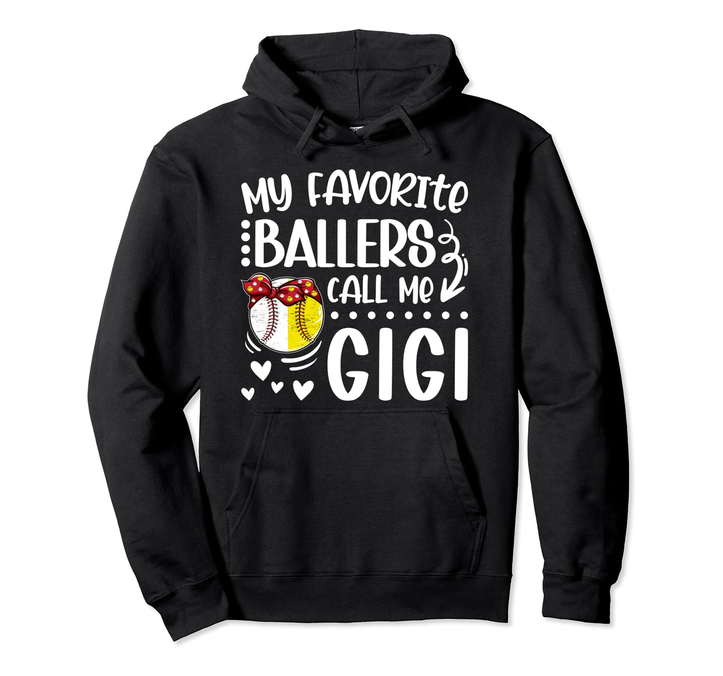 Favorite Ballers Call Me Gigi Baseball Hoodie - Minimalist Print Unisex - T-Shirt, Sweatshirt, Hoodie