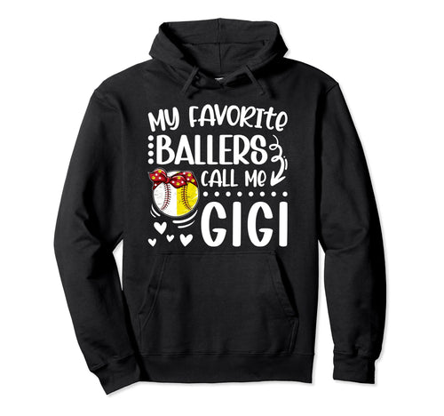 Favorite Ballers Call Me Gigi Baseball Hoodie - Minimalist Print Unisex - T-Shirt, Sweatshirt, Hoodie