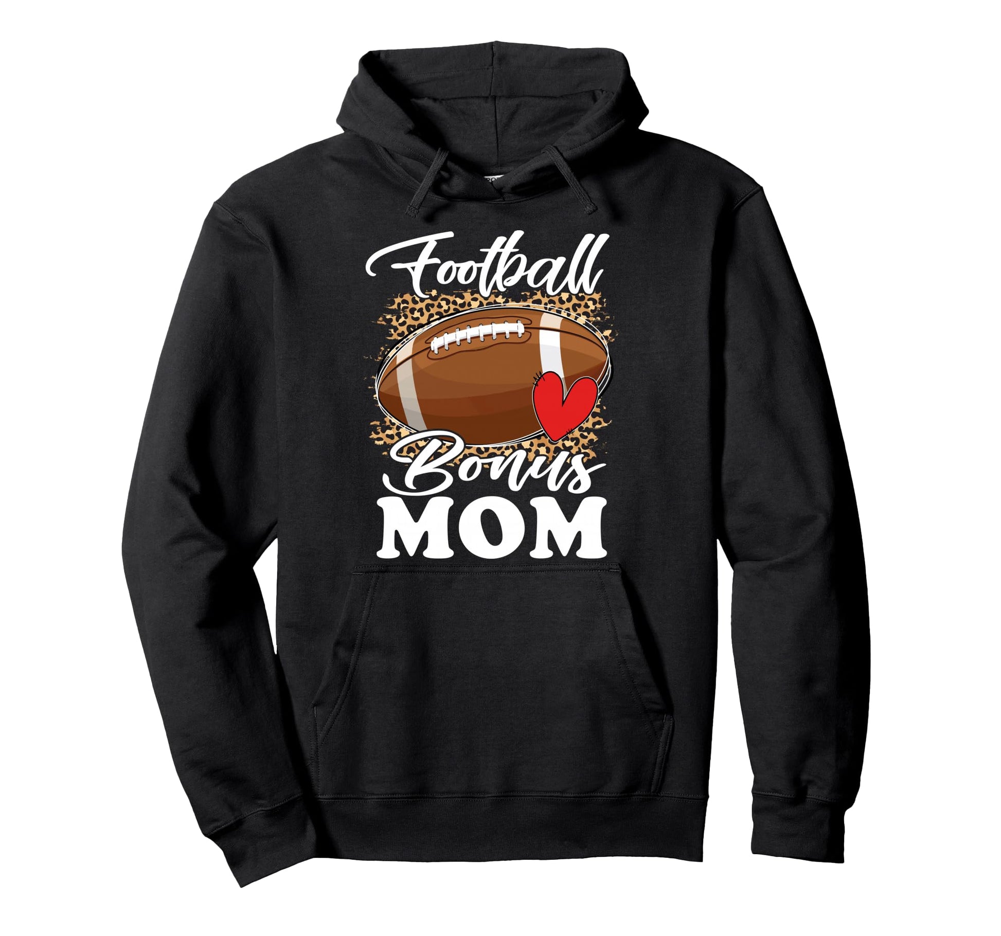 Football Bonus Mom Stepmom Stepmother Hoodie - Graphic Print Men Women - T-Shirt, Sweatshirt, Hoodie