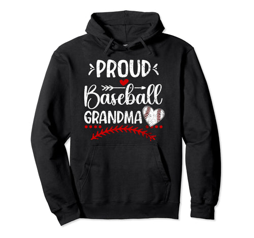 Proud Baseball Grandma Baseball Hoodie - Aesthetic Graphic Men Women - T-Shirt, Sweatshirt, Hoodie