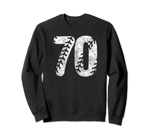 Baseball Softball Mom 70 Number 70 Sweatshirt - Graphic Print for Adults - T-Shirt, Sweatshirt, Hoodie