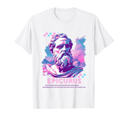 Stoic Philosopher Epicurus Y2K T-Shirt - Novelty Apparel for Adults - T-Shirt, Sweatshirt, Hoodie