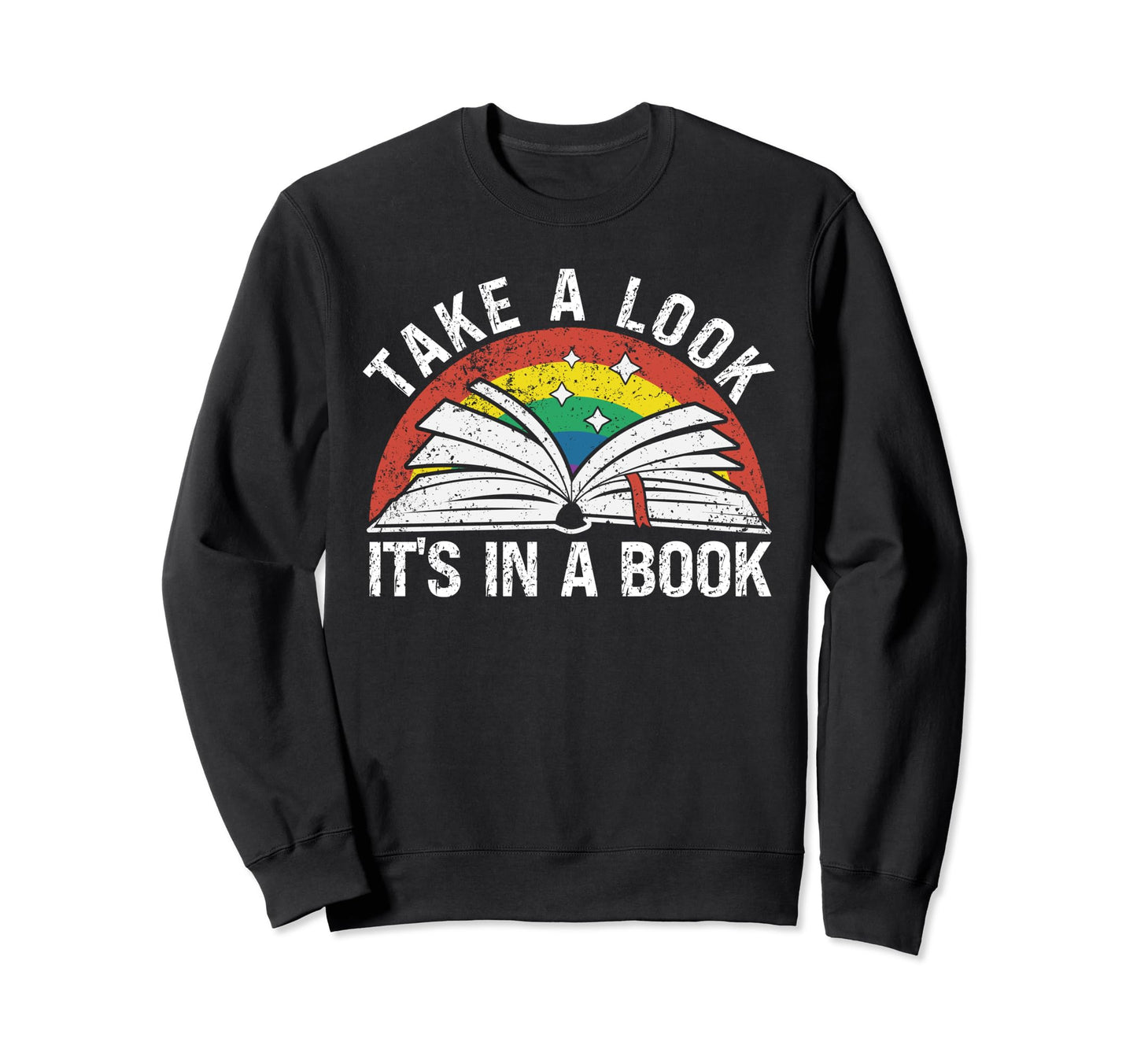 Take Its Book Reading Rainbow Sweatshirt - Custom Art Print for Adults - T-Shirt, Sweatshirt, Hoodie