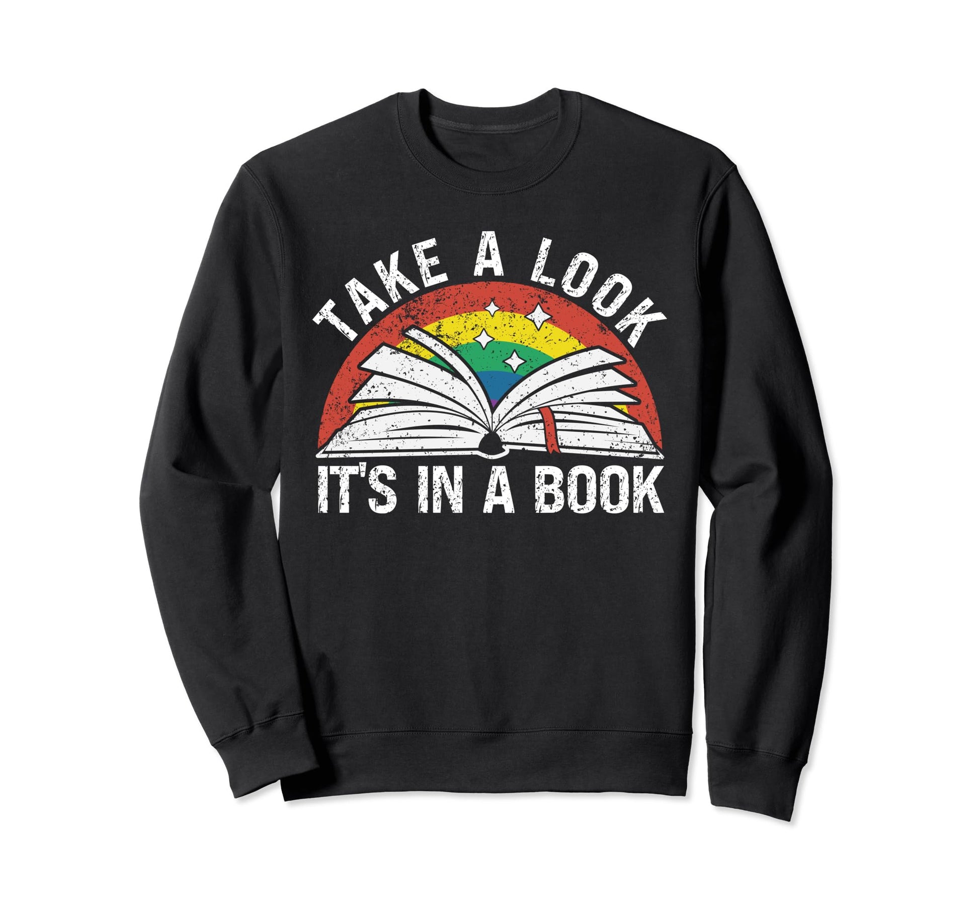 Take Its Book Reading Rainbow Sweatshirt - Custom Art Print for Adults - T-Shirt, Sweatshirt, Hoodie