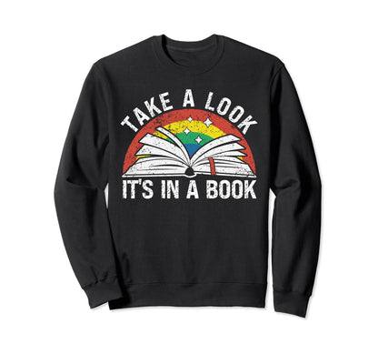 Take Its Book Reading Rainbow Sweatshirt - Custom Art Print for Adults - T-Shirt, Sweatshirt, Hoodie