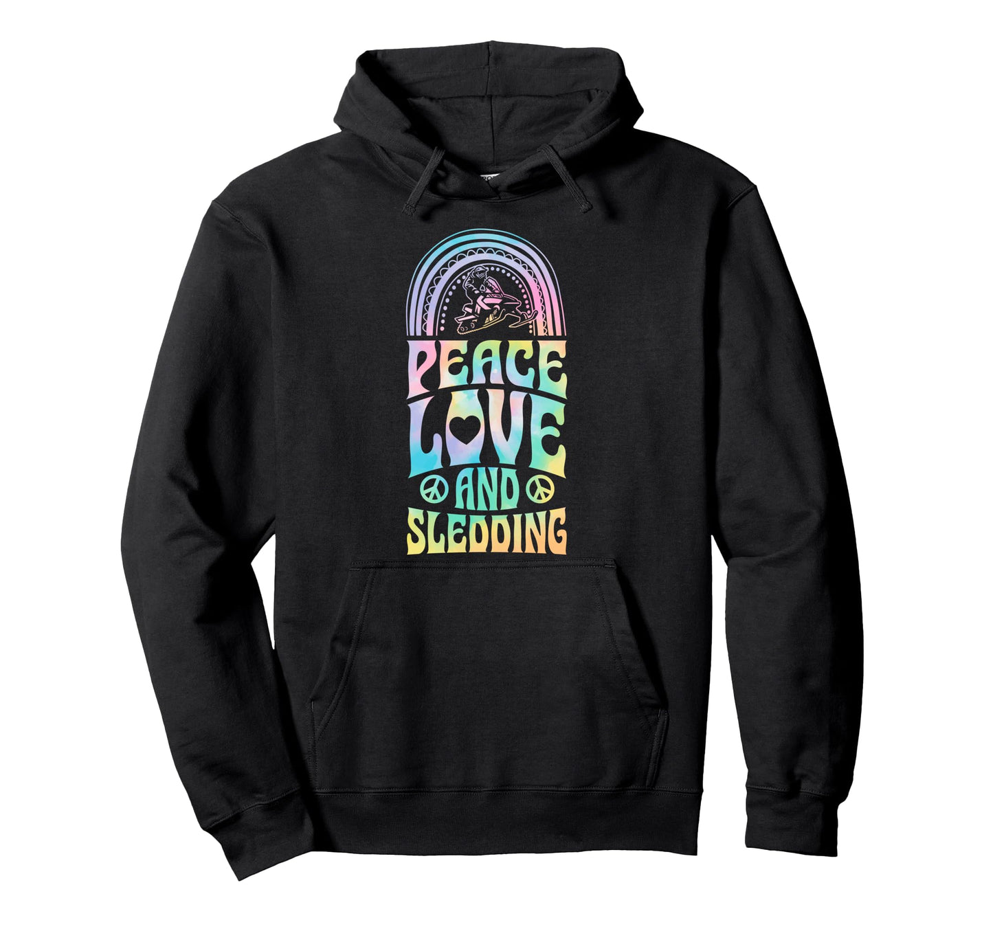 Peace Love And Sledding Snowmobiling Hoodie - Streetwear Style Men Women - T-Shirt, Sweatshirt, Hoodie