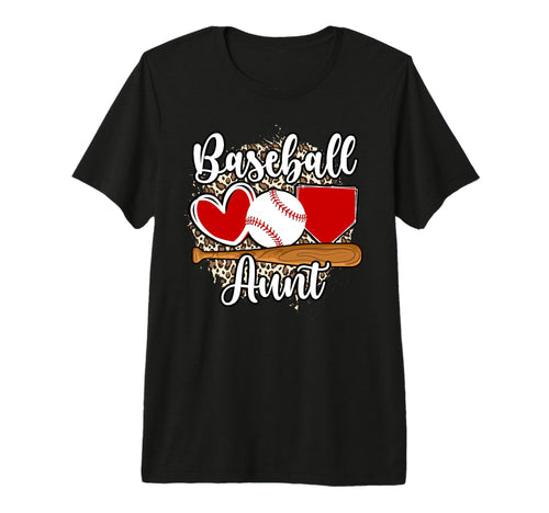 Baseball Aunt Leopard Aunt Baseball T-Shirt - Unique Graphic Men Women - T-Shirt, Sweatshirt, Hoodie