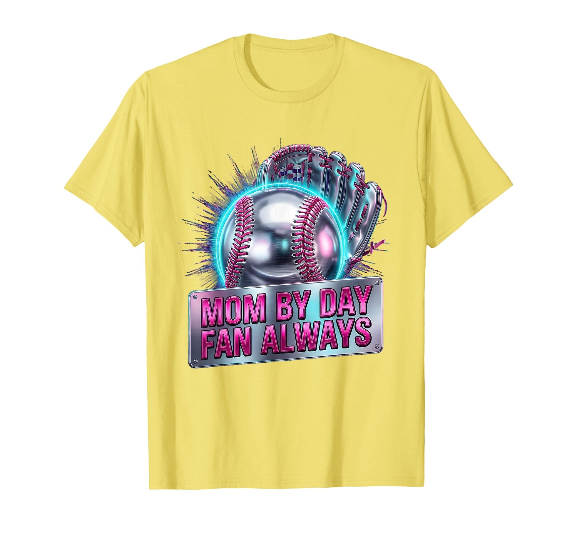 Baseball Mom Day Fan Always T-Shirt - Custom Art Print Men Women - T-Shirt, Sweatshirt, Hoodie