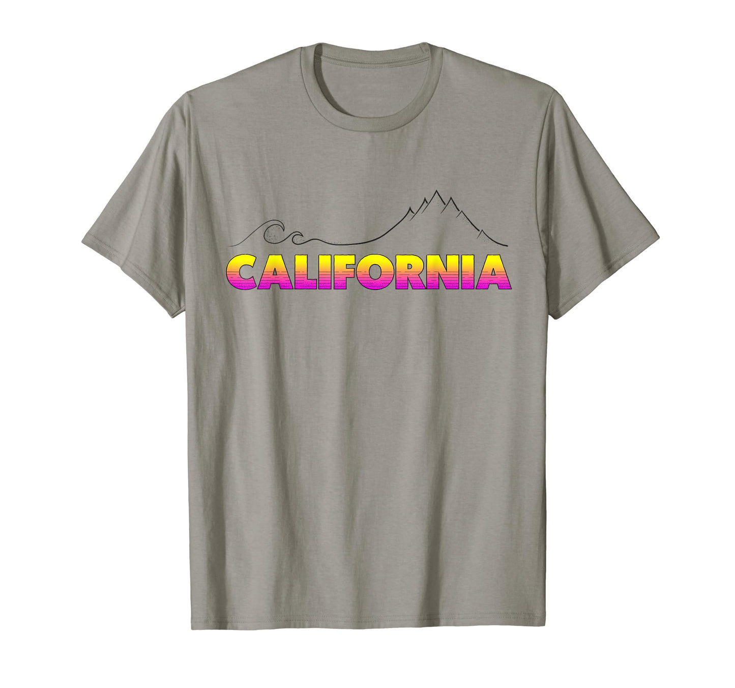 California Surf And Mountains Travel T-Shirt - Custom Art Print Men Women - T-Shirt, Sweatshirt, Hoodie