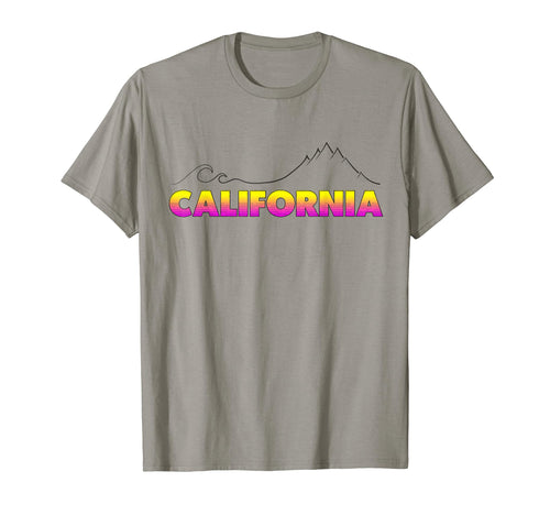 California Surf And Mountains Travel T-Shirt - Custom Art Print Men Women - T-Shirt, Sweatshirt, Hoodie