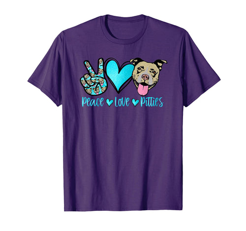 Carolina Adopt Bulls Peace Love Pitties T-Shirt - Novelty Apparel Unisex - T-Shirt, Sweatshirt, Hoodie