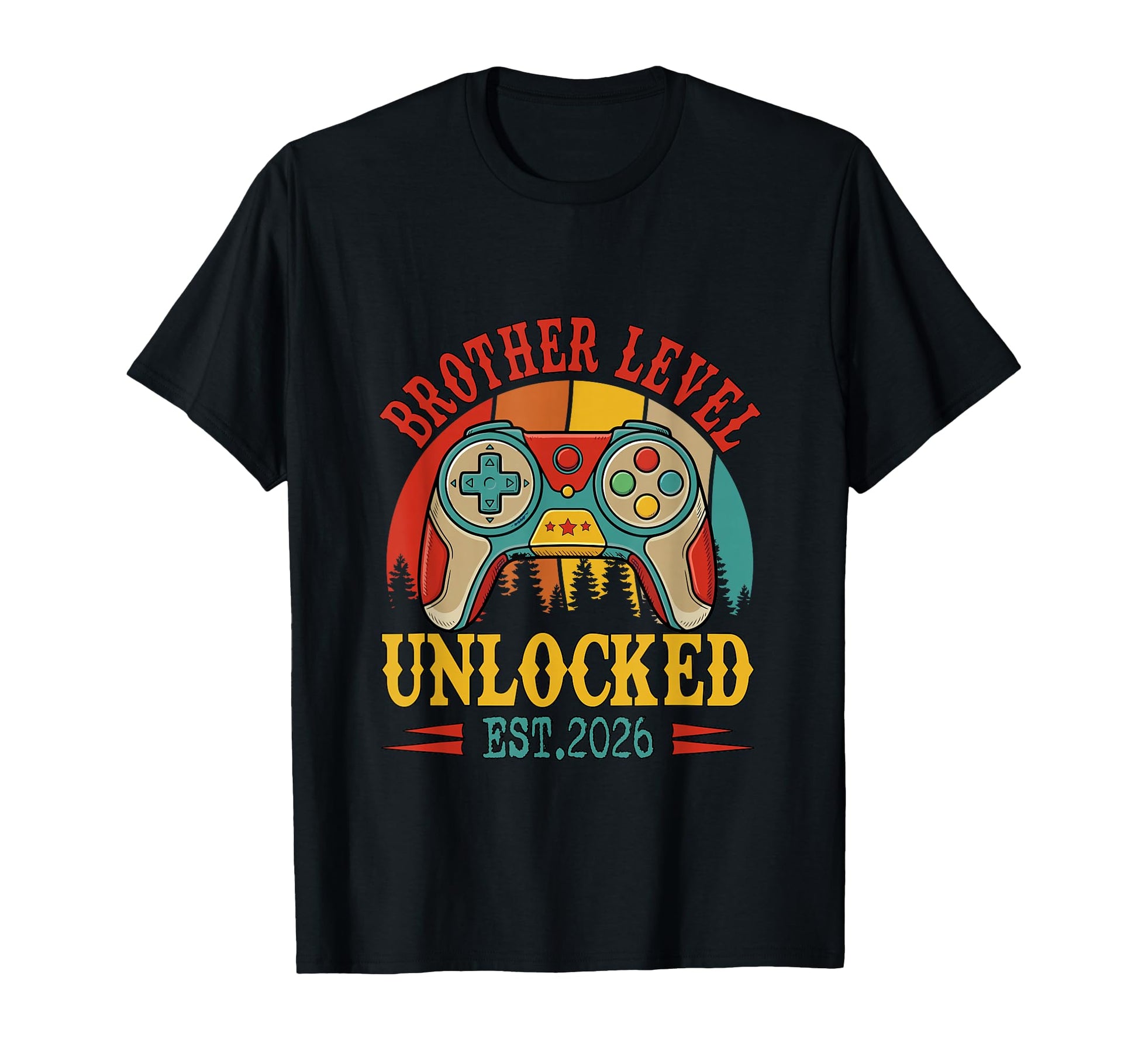Brother Level Unlocked Est 2026 Gamer T-Shirt - Graphic Print for Adults - T-Shirt, Sweatshirt, Hoodie