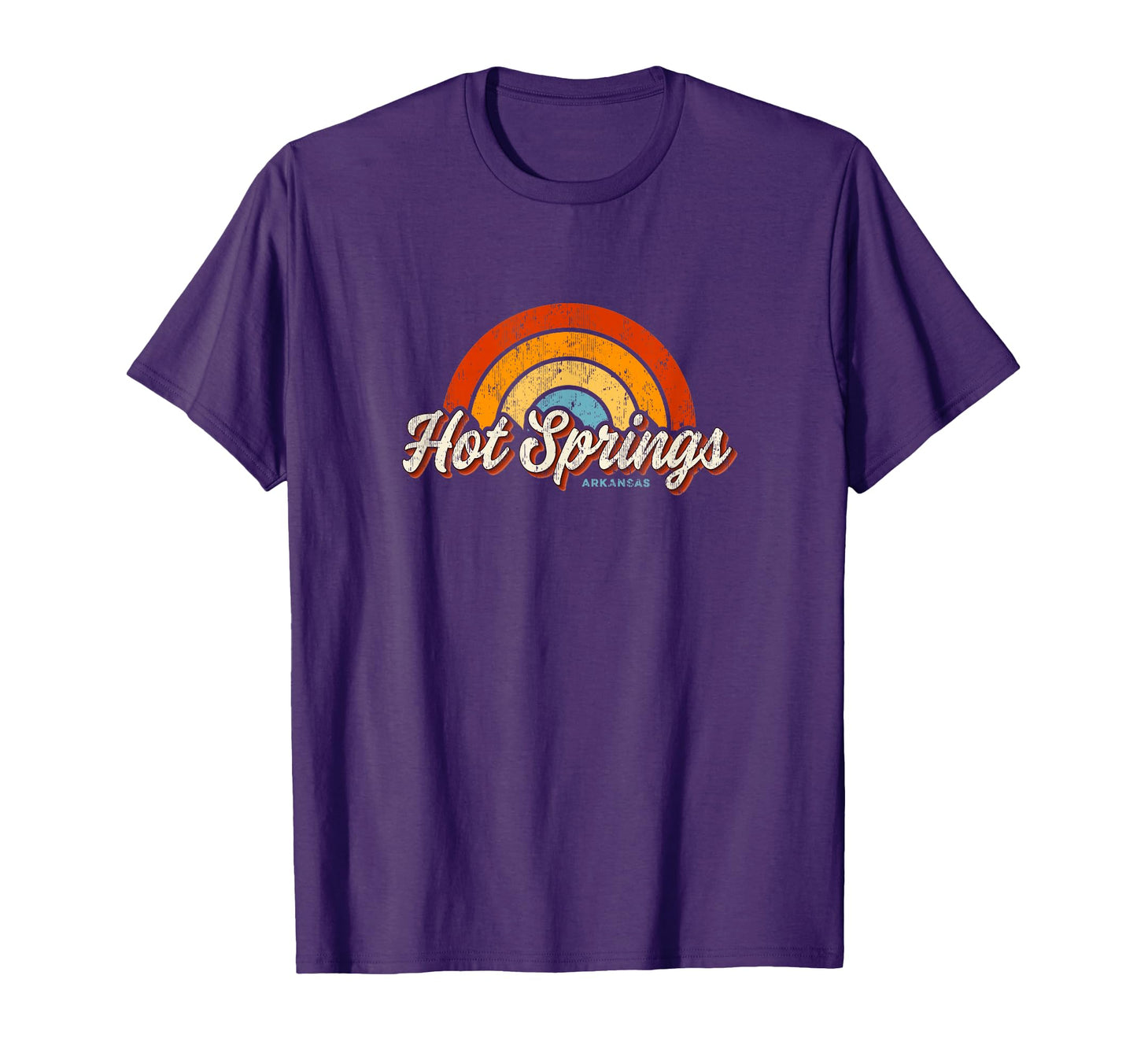 Hot Springs Arkansas Ar Rainbow 70S T-Shirt - Custom Art Print for Adults - T-Shirt, Sweatshirt, Hoodie