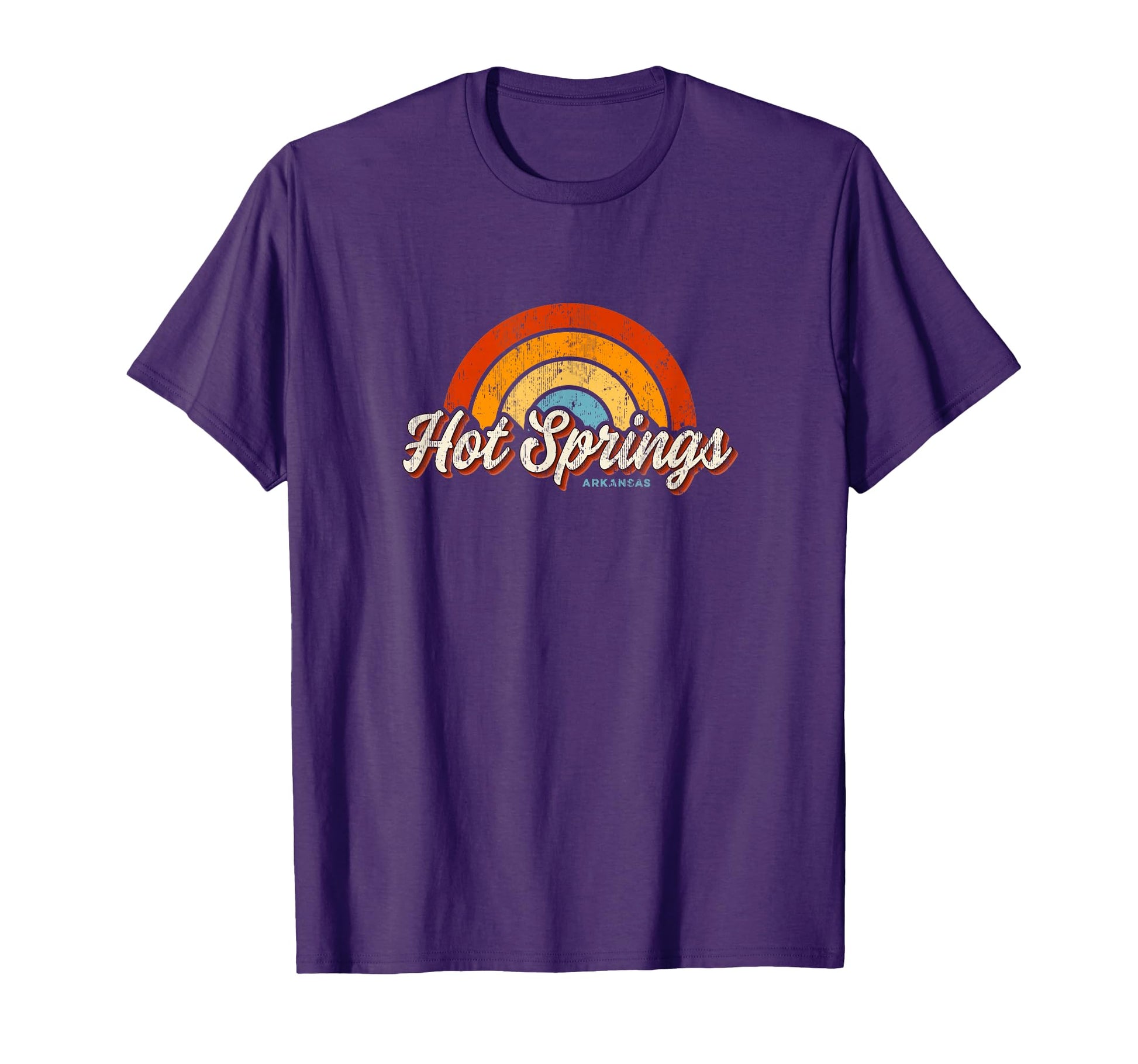 Hot Springs Arkansas Ar Rainbow 70S T-Shirt - Custom Art Print for Adults - T-Shirt, Sweatshirt, Hoodie