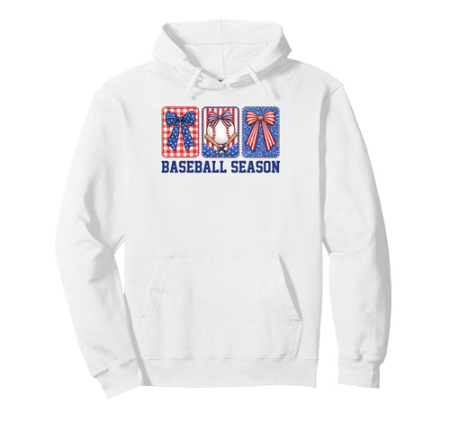 Baseball Season Game Day Vibes Coquette Hoodie - Minimalist Print Unisex - T-Shirt, Sweatshirt, Hoodie