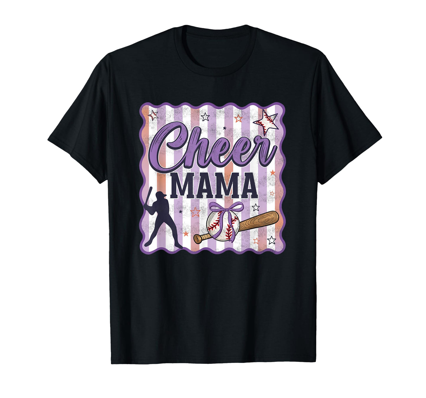 Preppy Stripe Purple Baseball Sport T-Shirt - Novelty Apparel Men Women - T-Shirt, Sweatshirt, Hoodie